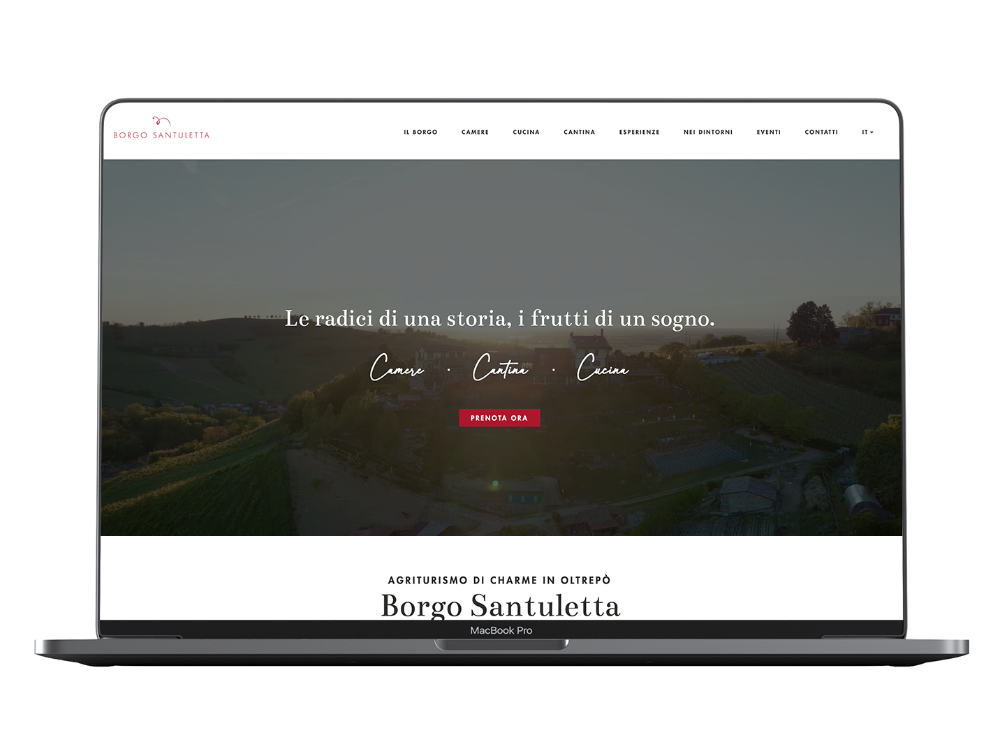 Homepage del nuovo sito borgosantuletta.com