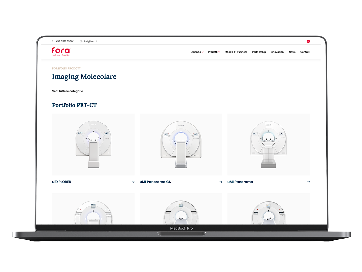 Il catalogo prodotti sul sito fora.it